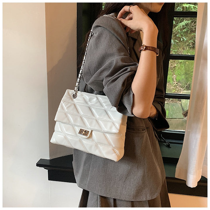 Bolso cuadrado de rombos