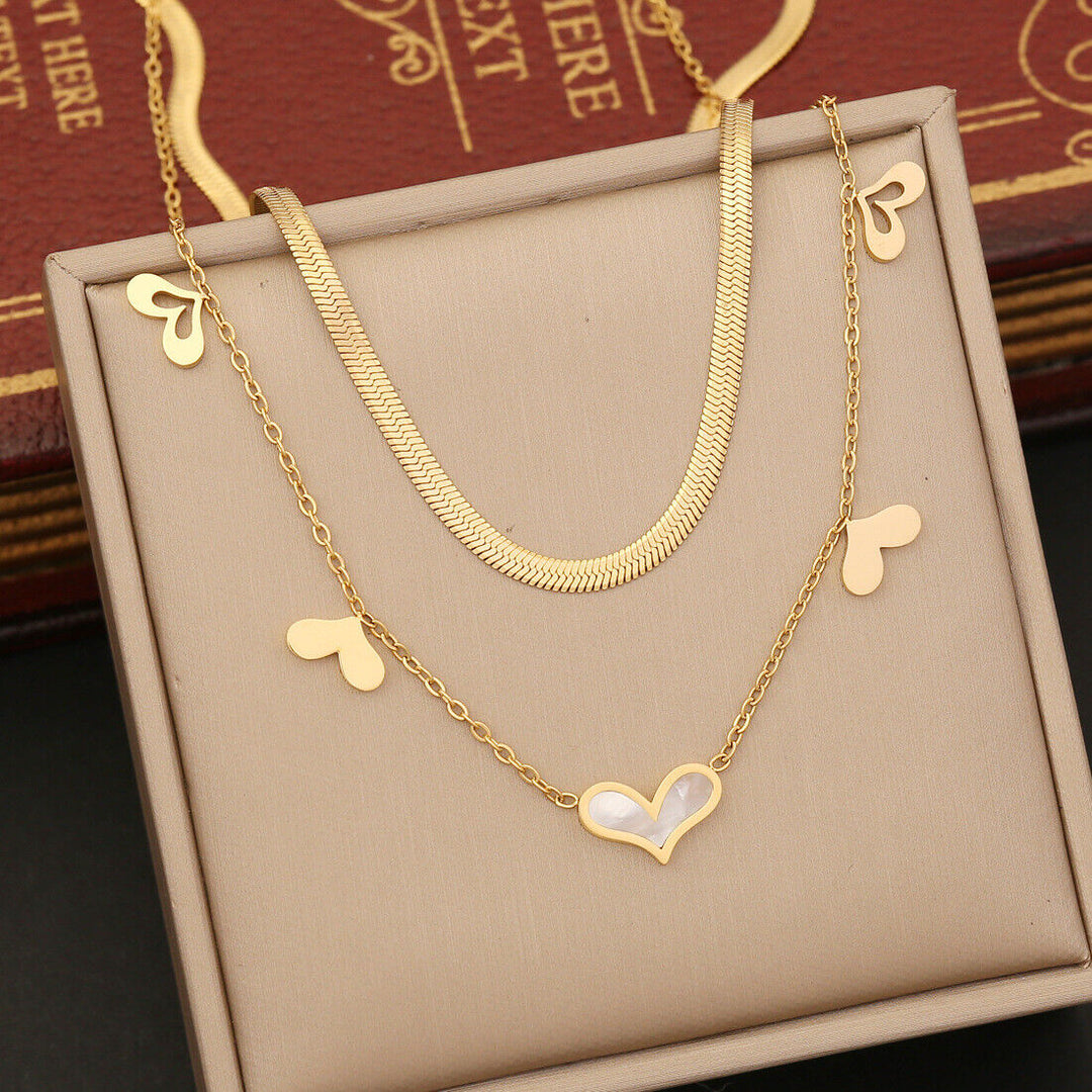 Collar de doble capa de acero inoxidable