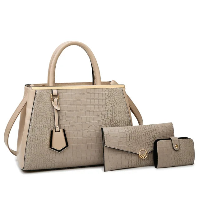 Set de 3 carteras de cuero