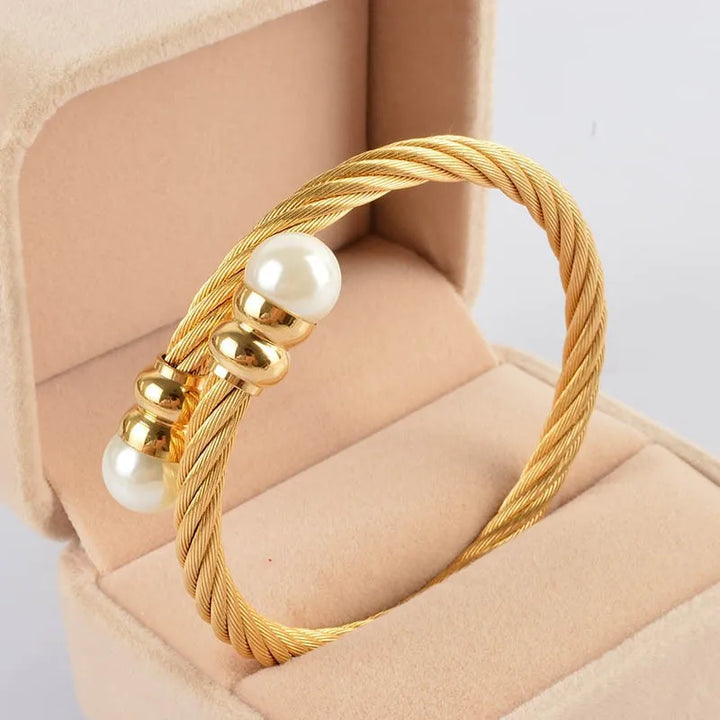 Brazalete ajustable de acero inoxidable