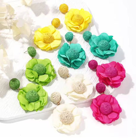 Pendientes de flores bohemias