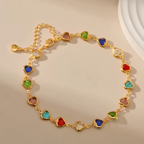 Tobillera Heart Shine