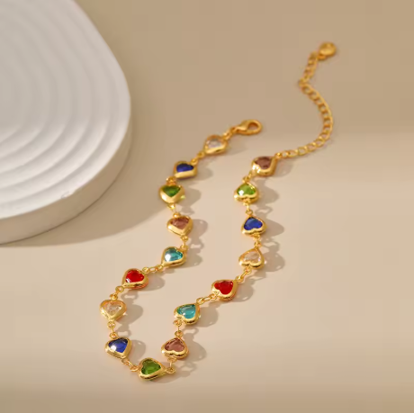 Tobillera Heart Shine