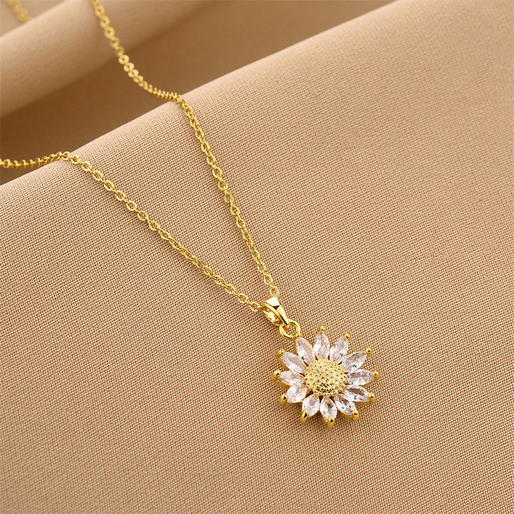 Collar de girasol brillante