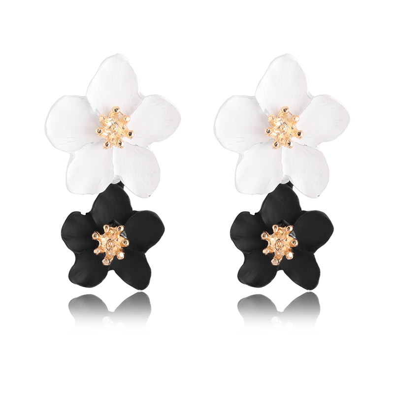 Pendientes de flor estilo coreano