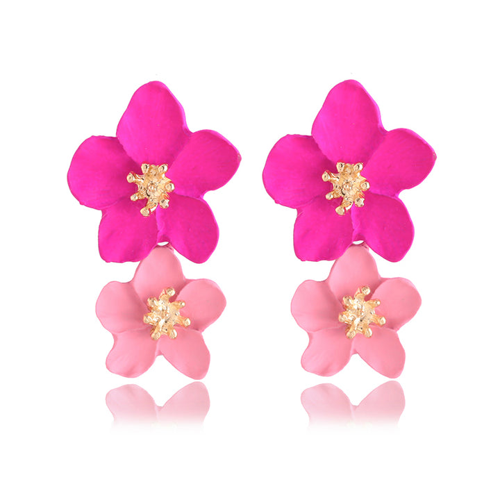 Pendientes de flor estilo coreano