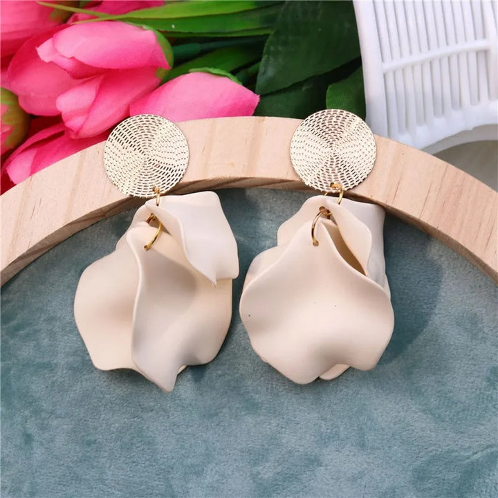 Pendientes colgantes de flores coreana