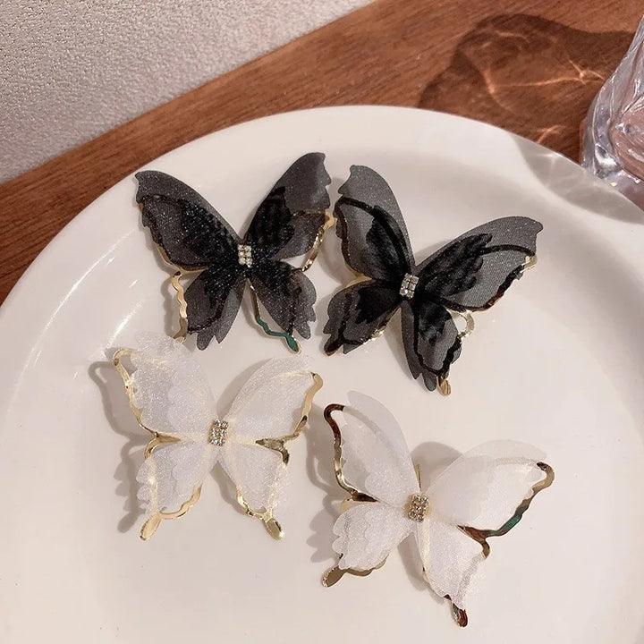 Pendientes de mariposa con encaje