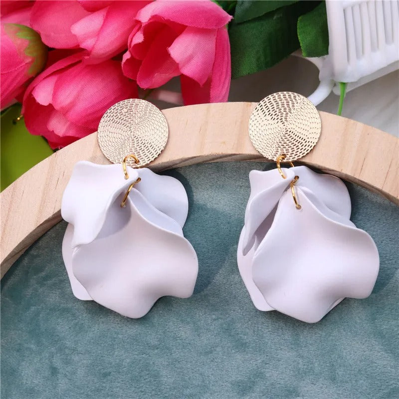 Pendientes colgantes de flores coreana